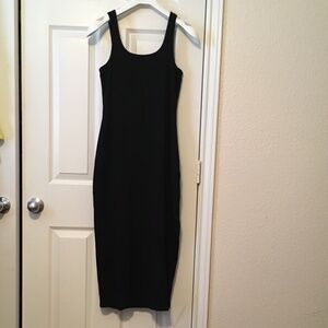 H & M Black Ribbed Maxi Tank Dress